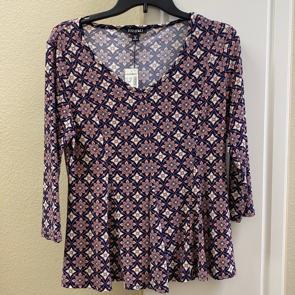 Mandala Dress Shirt Sz Petite M